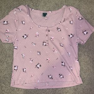 NWOT pink crop top